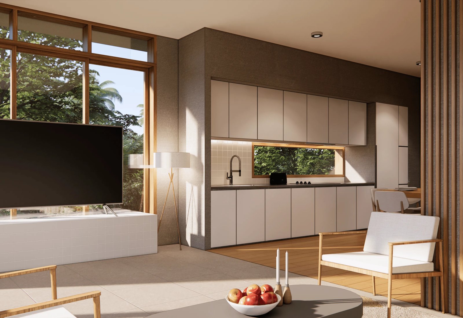 Pahili Loft Lamai — гостиная дуплекса с 2 спальнями