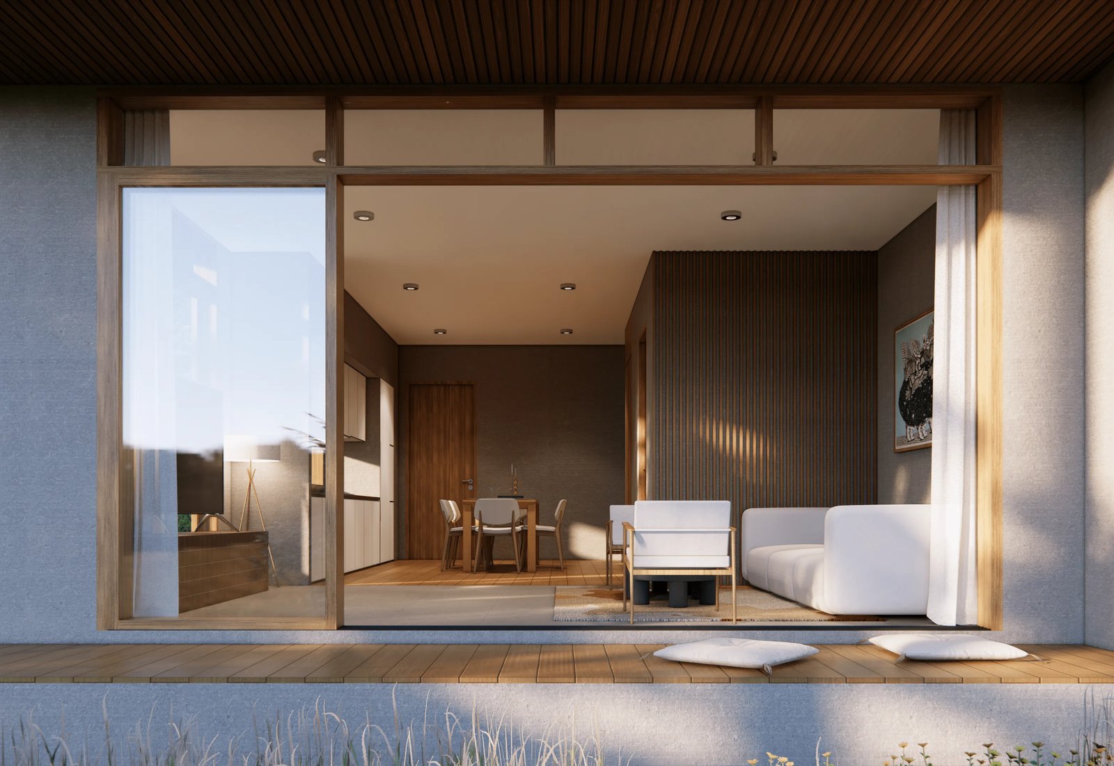 Pahili Loft Lamai — терраса и гостиная зона